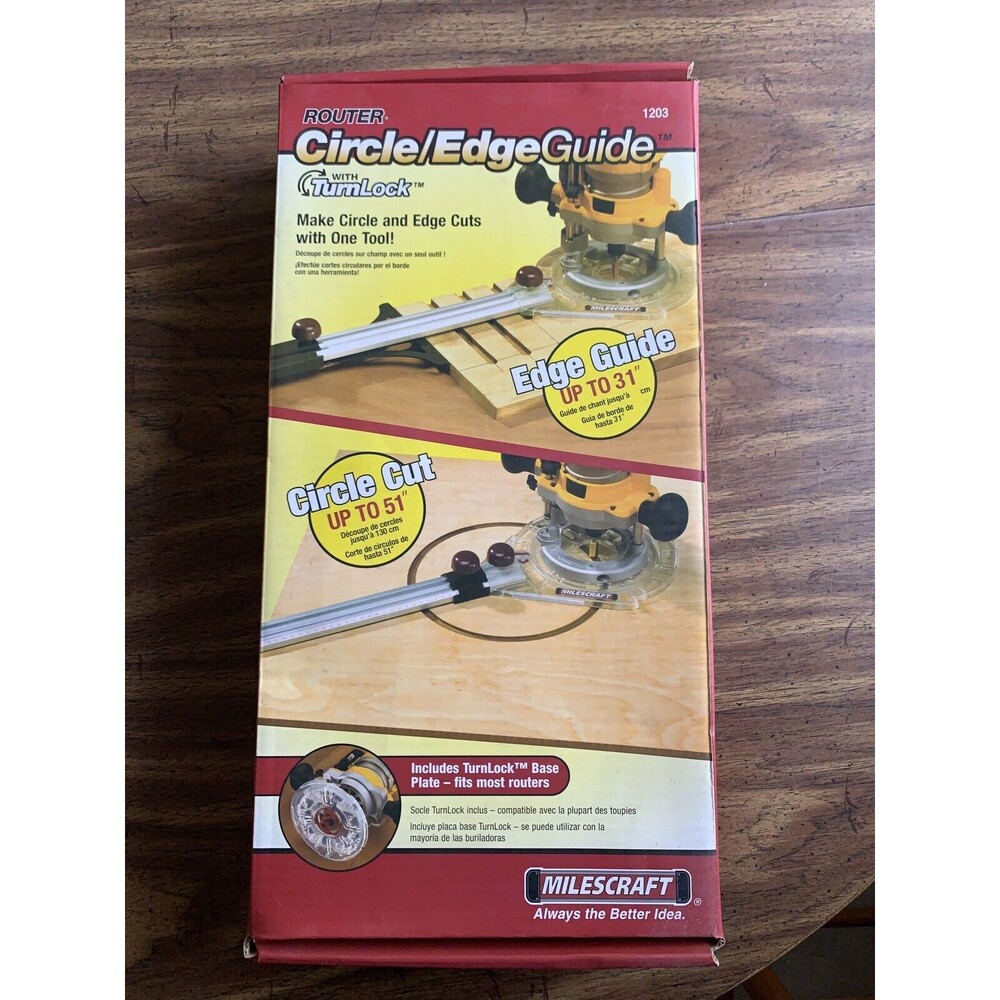 Milescraft Router Circle up to 51" Edge Guide up to 31" Model 1203 with TurnLock